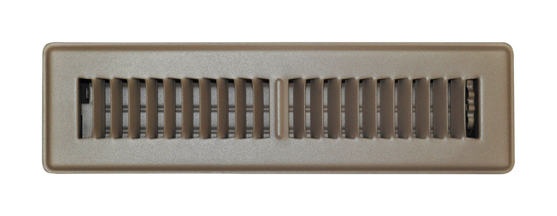 Tru Aire 2 in. H X 14 in. W 2-Way Powder Coat Brown Steel Floor Register