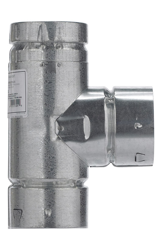 Selkirk 3 in. X 3 in. X 3 in. Aluminum/Galvanized Steel Standard Gas Vent Tee