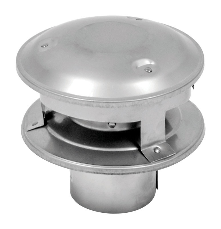 Selkirk 3 in. D Galvanized/Stainless Steel Twist Lock Termination Cap