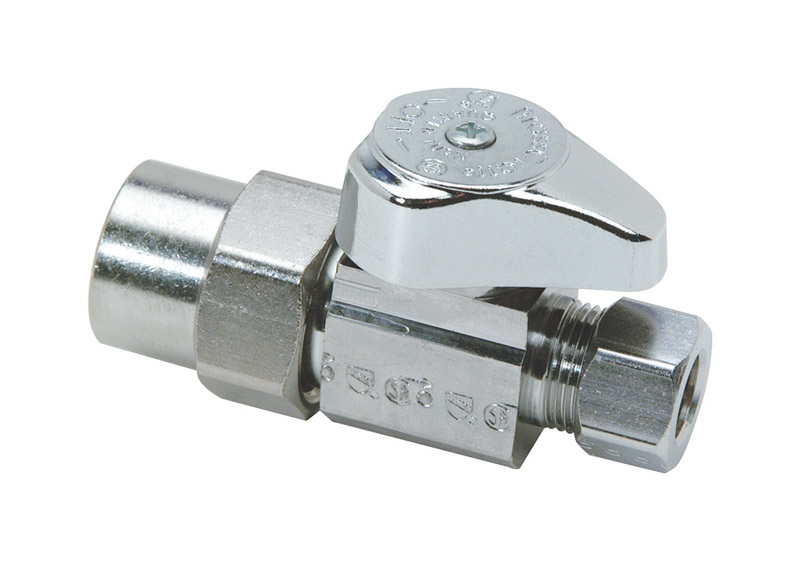 BrassCraft 1/2 in. Nominal CPVC X 1 in. Compression Brass Straight Stop Valve