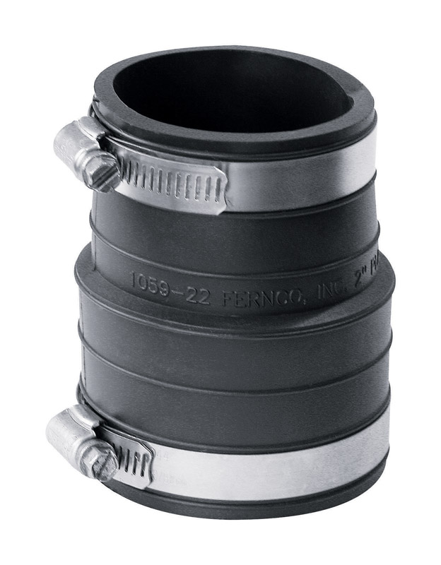 Fernco Schedule 40 2 in. Socket X 2 in. D Socket PVC Flexible Coupling 1 pk
