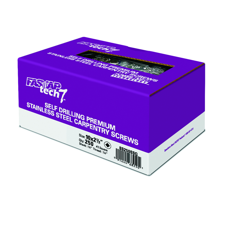 Fastap Tech 7 No. 10 X 2-1/2 in. L Square Wood Screws 3.5 lb 250 pk