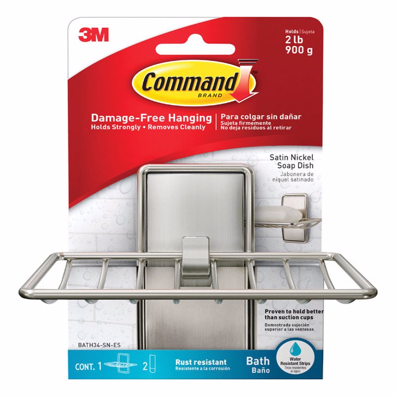 Command Medium Metal Soap Dish 4.92 in. L 1 pk