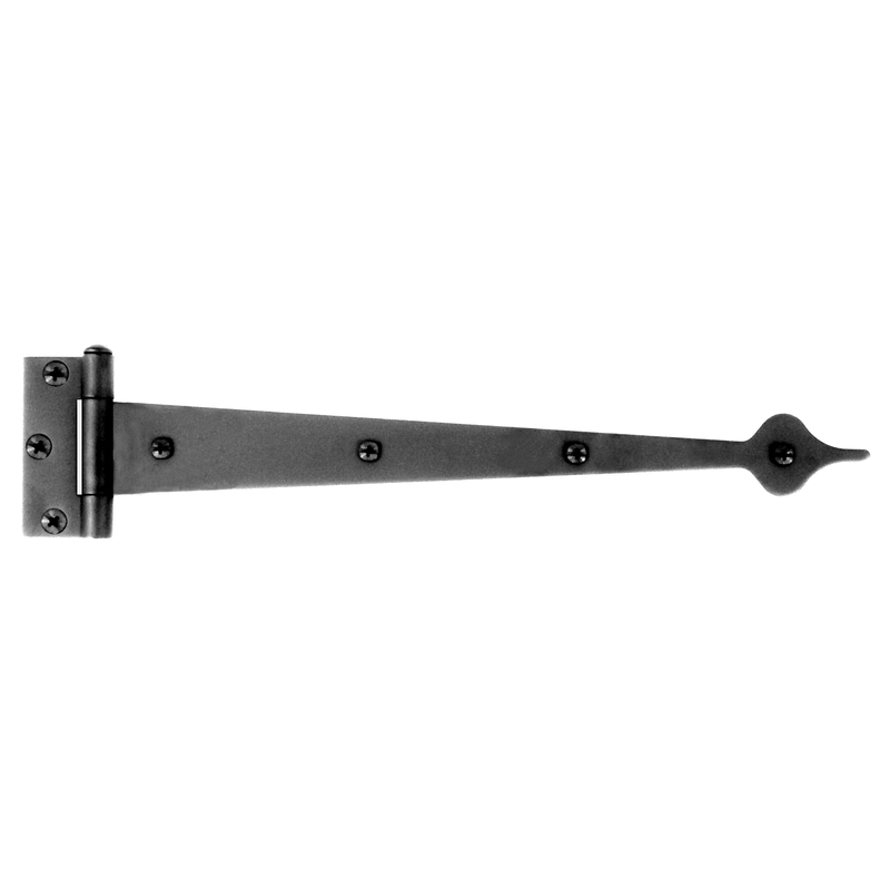 Acorn 10 in. L Black Strap Hinge 1 pk