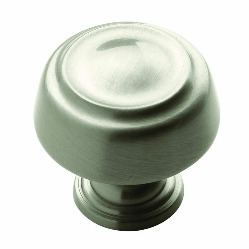 Amerock Kane & Crosley Collection Cabinet Knob 1-1/4 in. D 1-1/4 in. Satin Nickel 1 pk