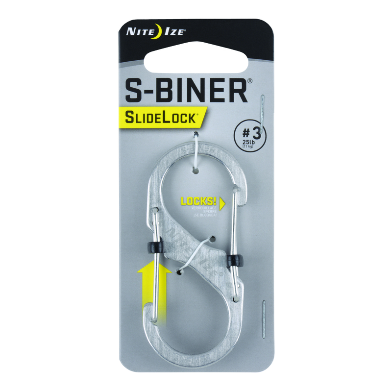 Nite Ize S-Biner Slidelock 1.8 in. D Stainless Steel Silver Carabiner Key Chain