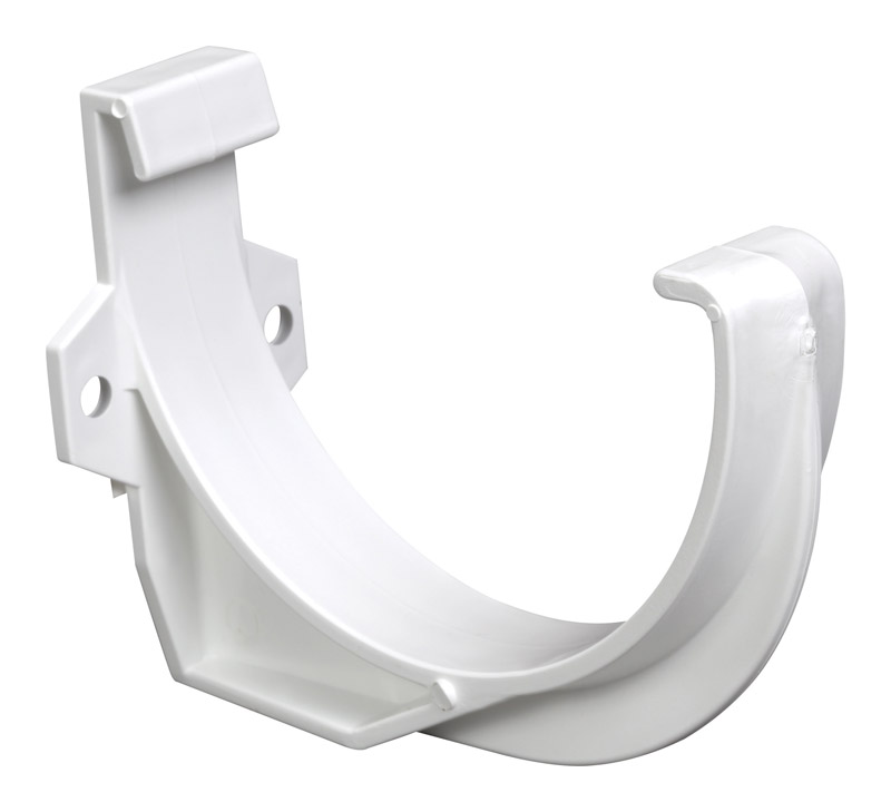 Plastmo 4 in. W White Vinyl Half Round Gutter Bracket
