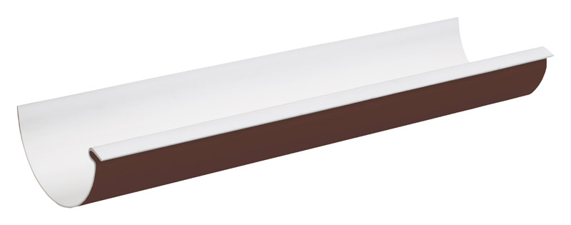 Plastmo 4 in. W X 120 in. L Brown Vinyl Half Round Gutter