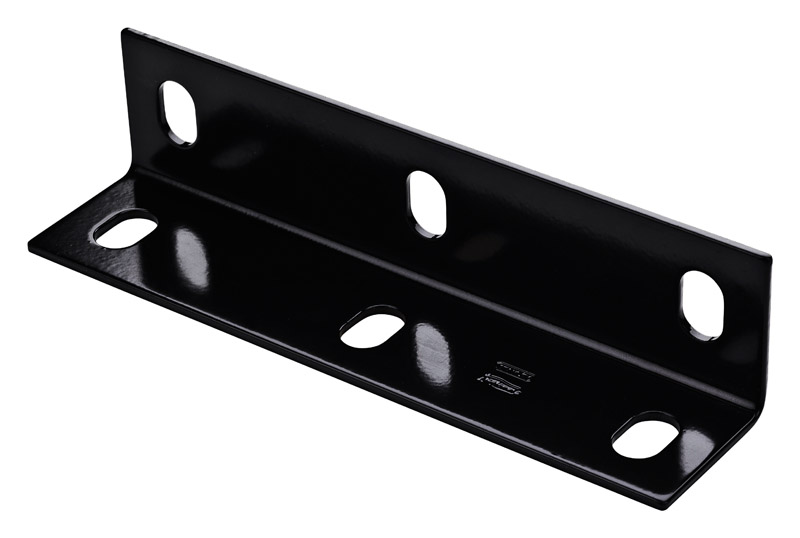 National Hardware 2.1 in. H X 9 in. W X 0.125 in. D Black Carbon Steel Inside/Outside Wide Corner Br
