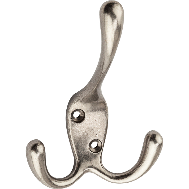National Hardware Satin Nickel Zinc Triple Hook 1 pk