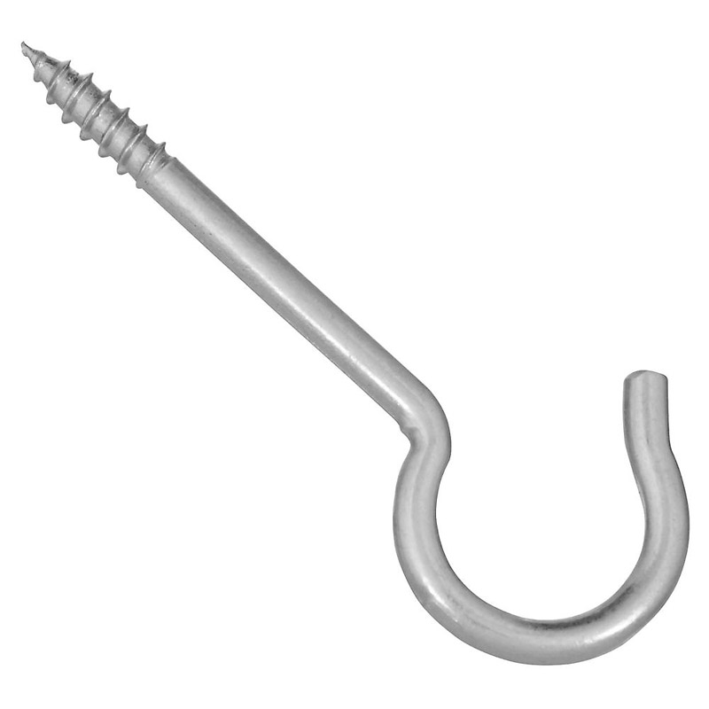 National Hardware Zinc-Plated Silver Steel 3-3/8 in. L Ceiling Hook 35 lb 10 pk