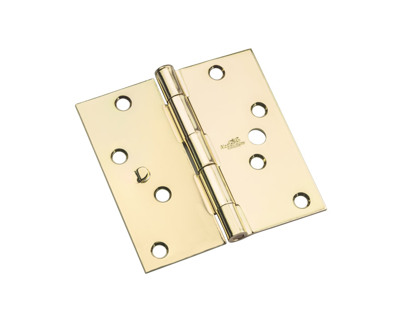 National Hardware 4 in. L Bright Brass Door Hinge 3 pk
