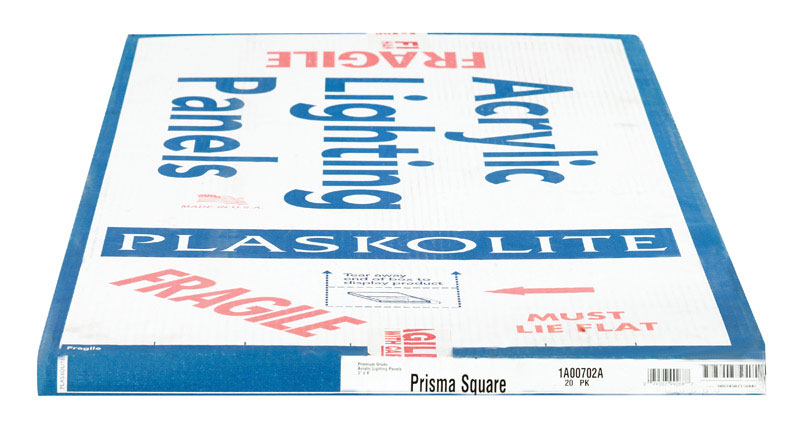 Plaskolite Optix Prisma Square 47.75 in. L X 23.75 in. W 0.095 in. Square Edge Lighting Panel 20 pk