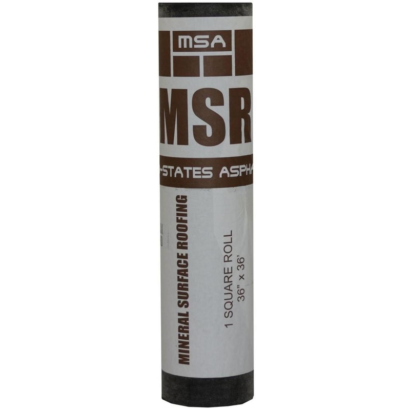 Mid-States Asphalt 3 ft. W X 36 ft. L Asphalt Mineral Surface Rolled Roofing 90 lb White