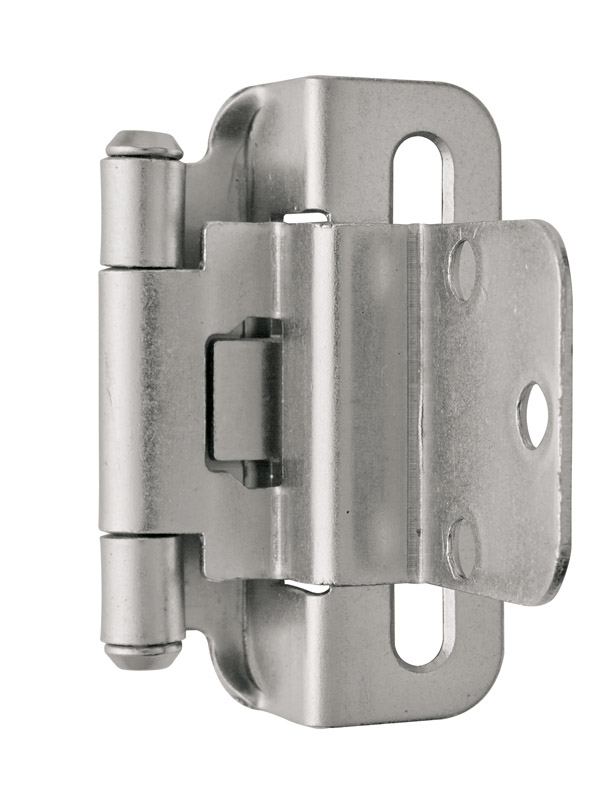 Amerock 1-13/16 in. W X 2-1/4 in. L Satin Nickel Silver Steel Self-Closing Hinge 2 pk