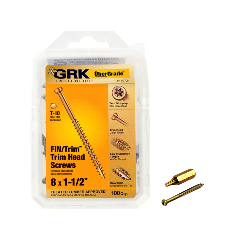 GRK Fasteners UberGrade No. 8 X 1-1/2 in. L Star Screws 100 pk