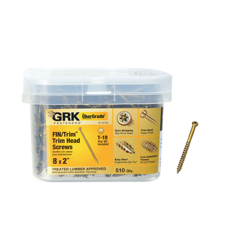 GRK Fasteners UberGrade No. 8 X 2 in. L Star Trim Head Construction Screws 510 pk
