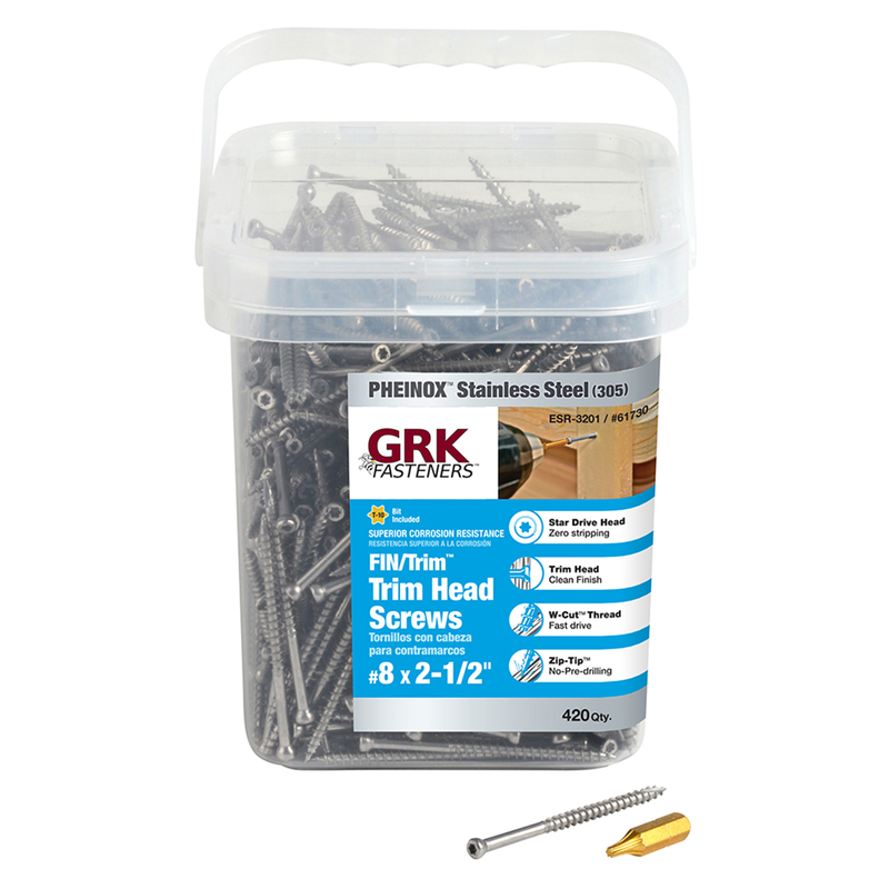 GRK Fasteners No. 8 X 2-1/2 in. L Star Trim Head Construction Screws 420 pk