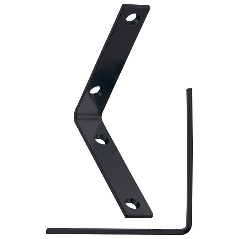 Hampton 3-1/2 in. H X 3/4 in. W X 3-1/2 in. D Black Steel Inside L Corner Brace