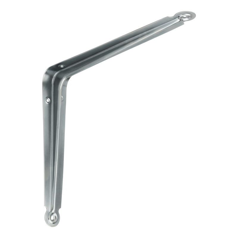 National Hardware Silver Steel Shelf Bracket 12 in. L 35 lb