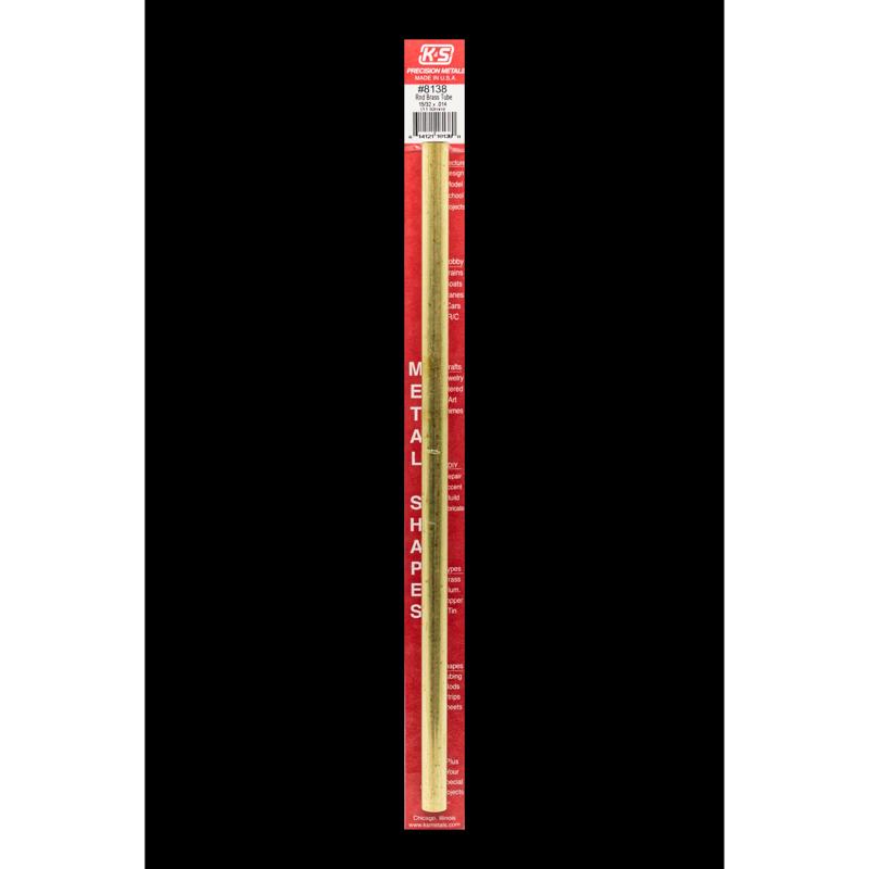 K&S 15/32 in. D X 12 in. L Round Brass Tube 1 pk