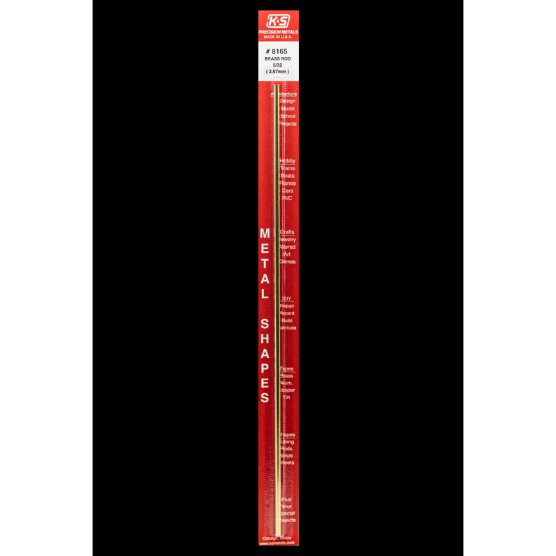 K&S 5/32 in. D X 12 in. L Brass Rod 1 pk