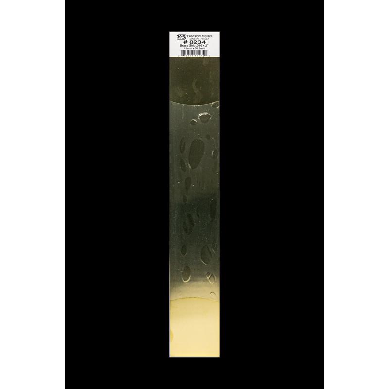 K&S 0.016 in. X 2 in. W X 12 in. L Brass Metal Strip