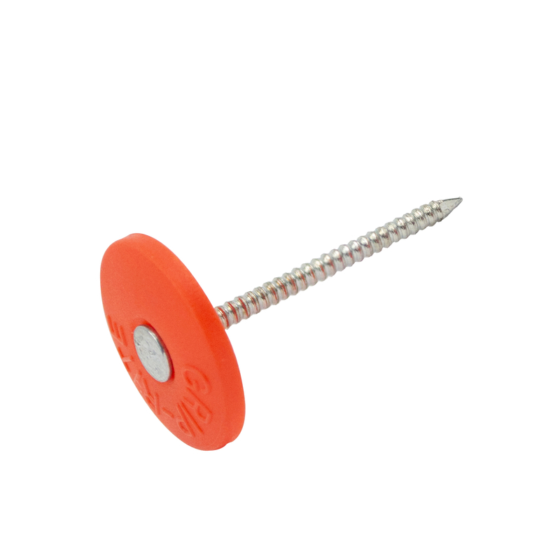 Grip-Rite No. 12 1 in. Cap Electro-Galvanized Plastic/Steel Nail Full Round Head