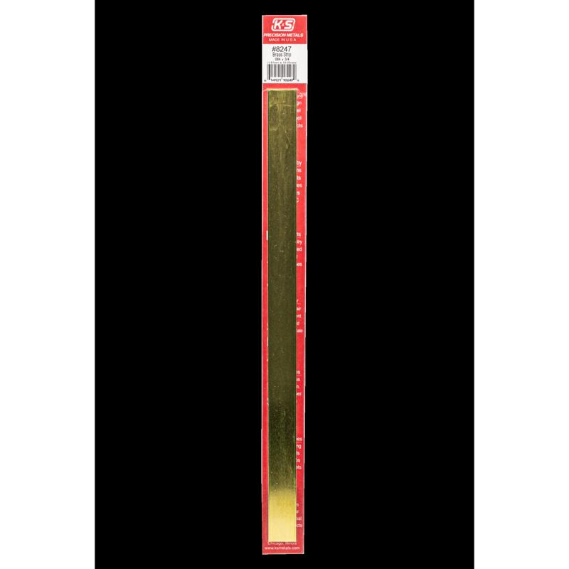K&S 0.064 in. X 3/4 in. W X 12 in. L Brass Metal Strip
