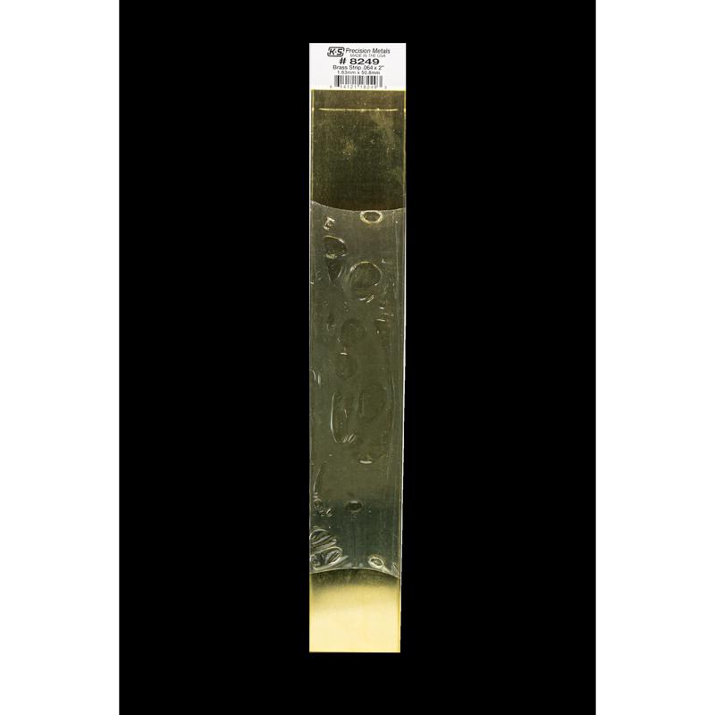 K&S 0.064 in. X 2 in. W X 12 in. L Brass Metal Strip