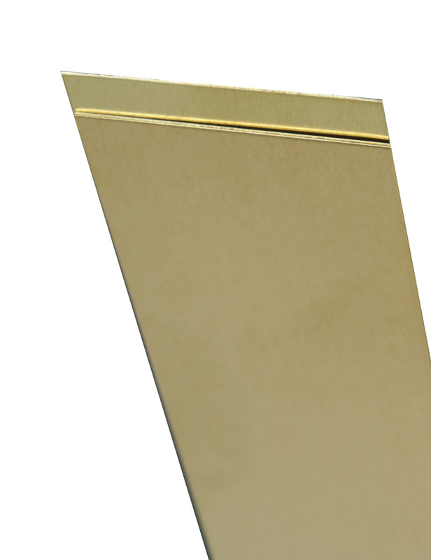 K&S 0.02 in. X 4 in. W X 10 in. L Mill Brass Sheet Metal