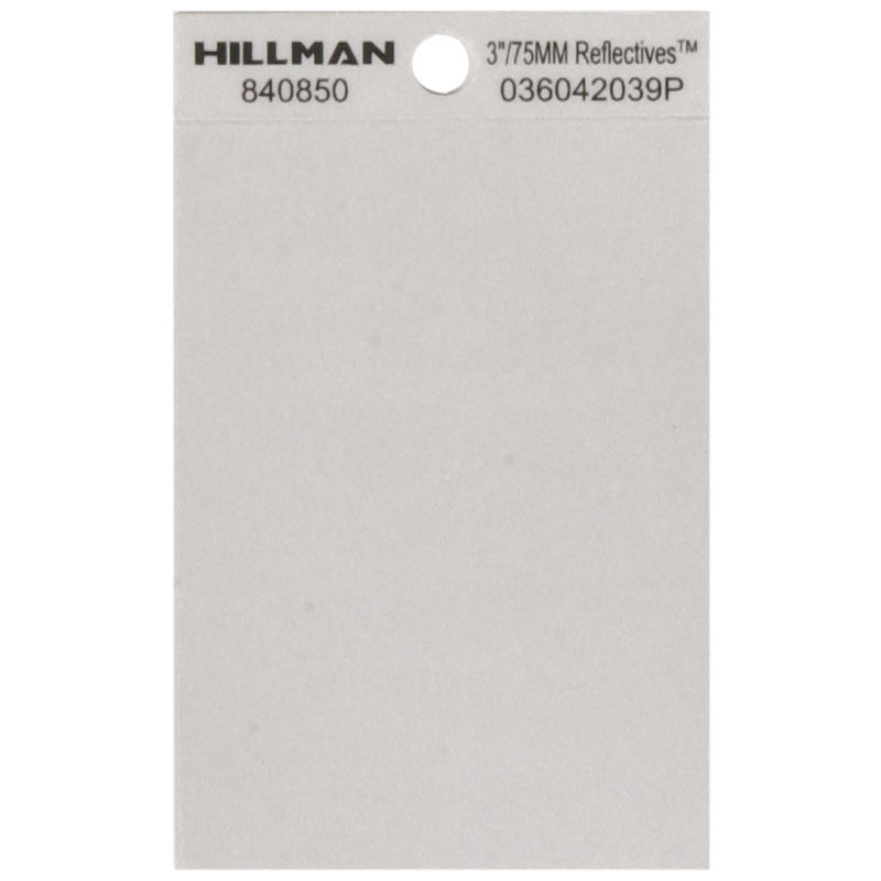 Hillman 3 in. Reflective Vinyl Self-Adhesive Special Character Blank 1 pc