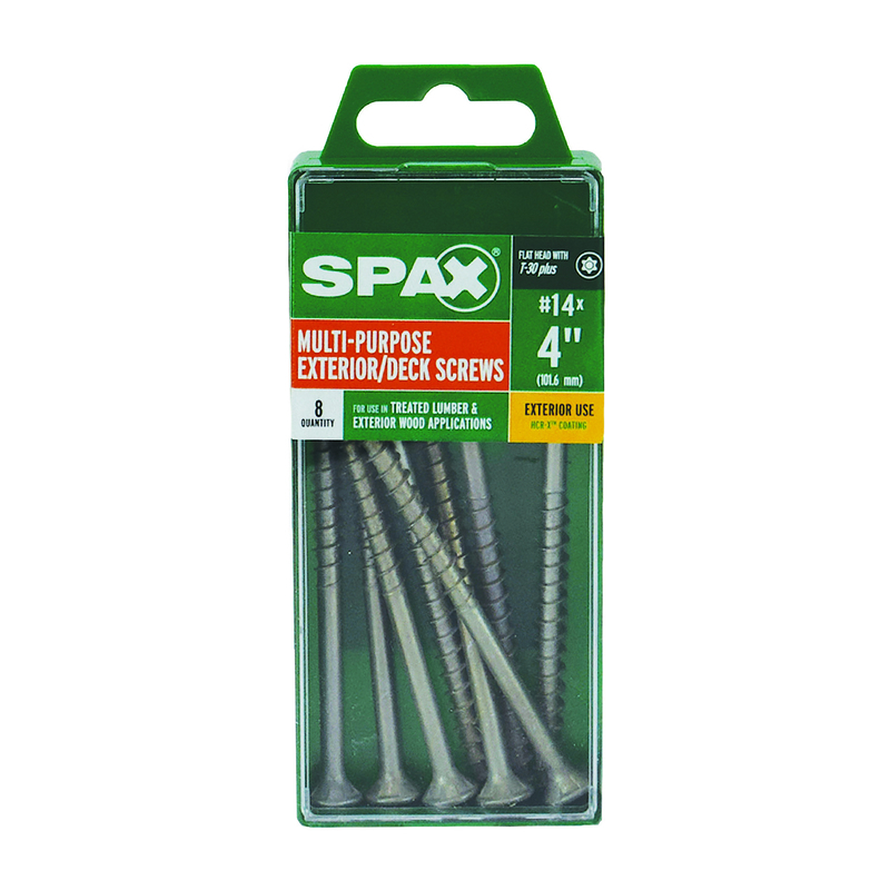 Spax No. 14 X 4 in. L Star Flat Head Deck Screws 8 pk