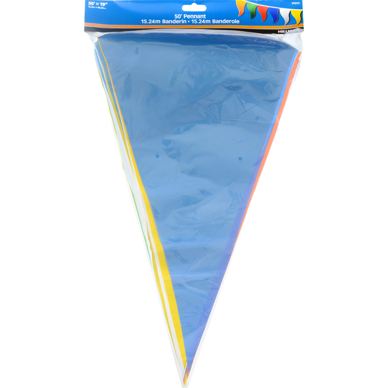 Hillman Pennant Flag String 19 in. H X 50 ft. L