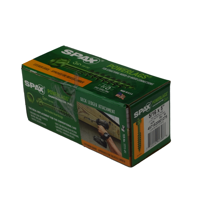Spax Powerlags 5 in. L Hex Washer Head Construction Screws 50 pk
