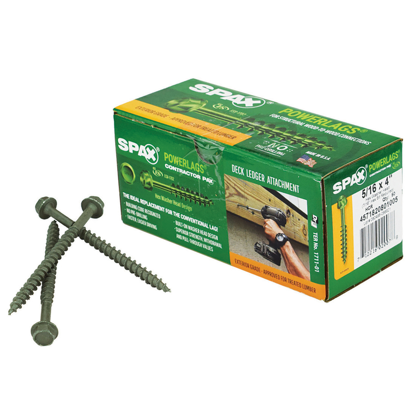 Spax Powerlags 4 in. L Hex Washer Head Construction Screws 50 pk