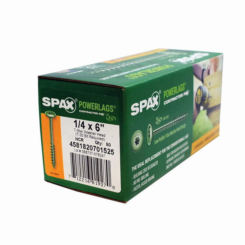 Spax Powerlags 6 in. L Washer Head Construction Screws 50 pk