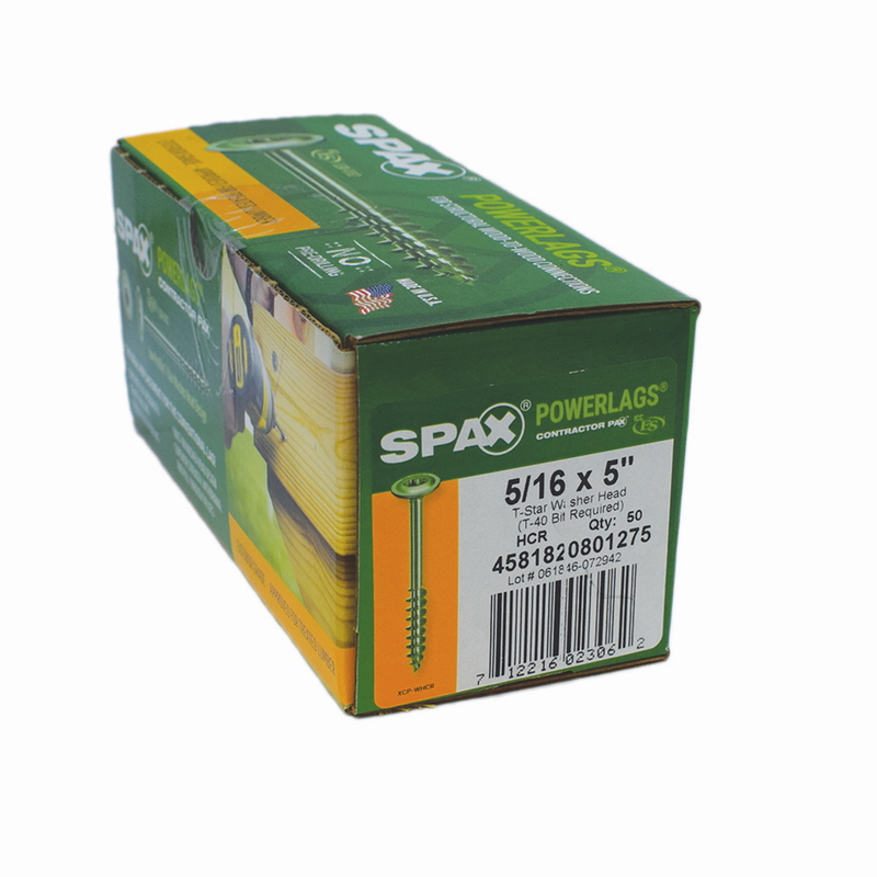 Spax Powerlags 5 in. L Washer Head Construction Screws 50 pk