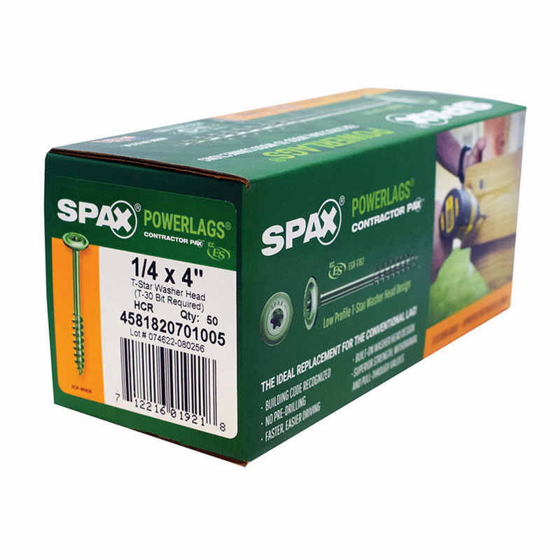 Spax Powerlags 4 in. L Washer Head Construction Screws 50 pk