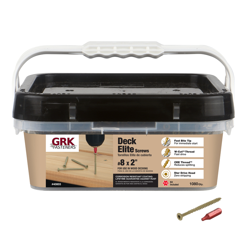 GRK Fasteners Deck Elite No. 8 X 2 in. L Star Star Head Deck Screws 1080 pk