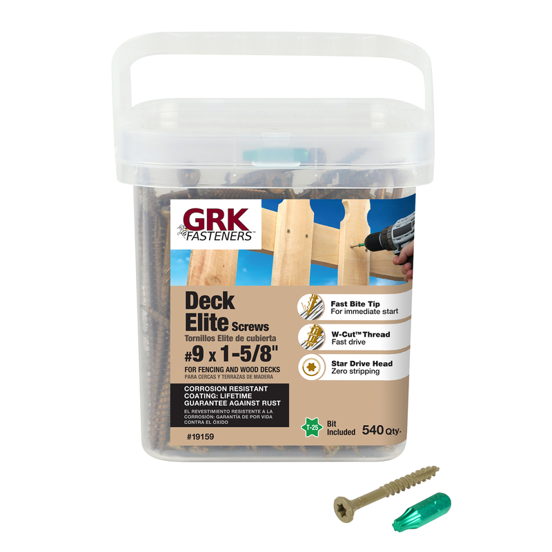 GRK Fasteners Deck Elite No. 9 X 1-5/8 in. L Star Star Head Deck Screws 540 pk