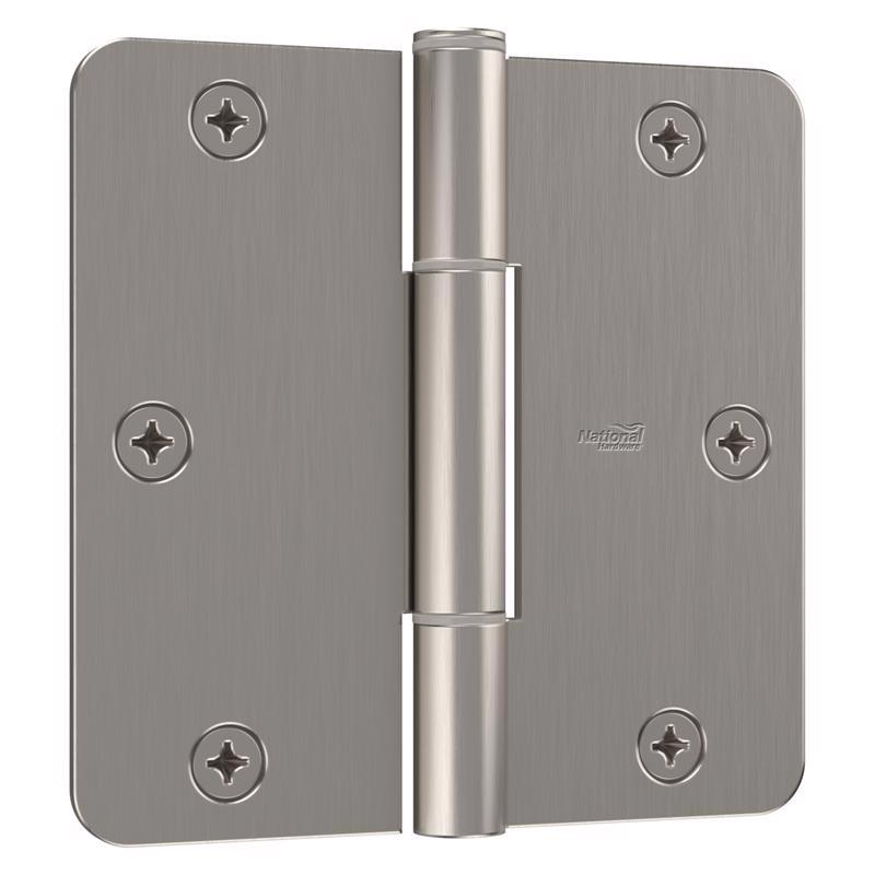 National Hardware 3.5 in. L Satin Nickel Door Hinge 3 pk