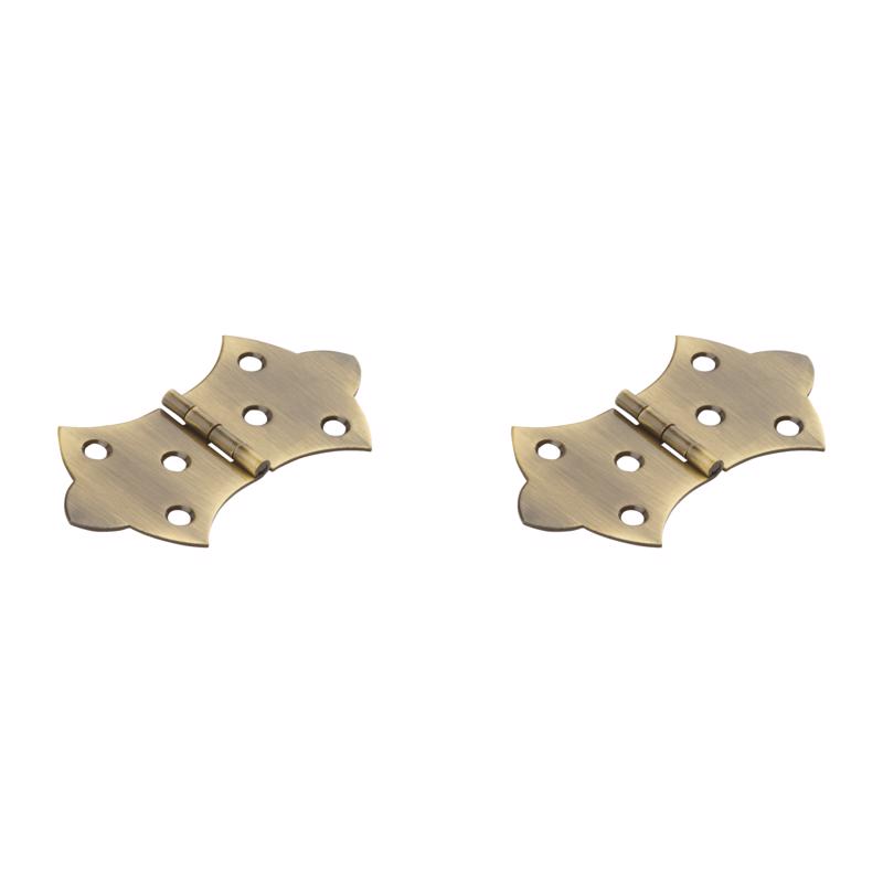 National Hardware 3.06 in. L Antique Brass Brass Butterfly Hinge 1 pk
