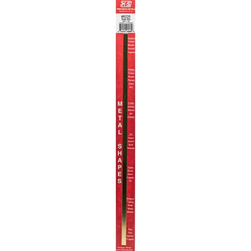 K&S 0.03 in. X 0.25 in. W X 12 in. L Galvanized Brass Plain Metal Strip