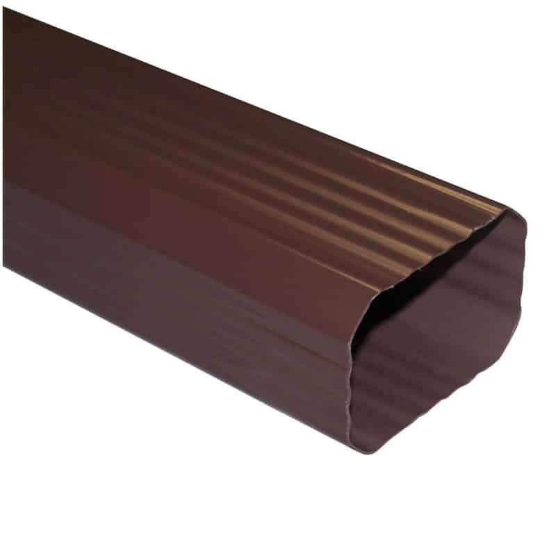 Genova DuraSpout 3 in. H X 2 in. W X 120 in. L Brown Vinyl K Downspout