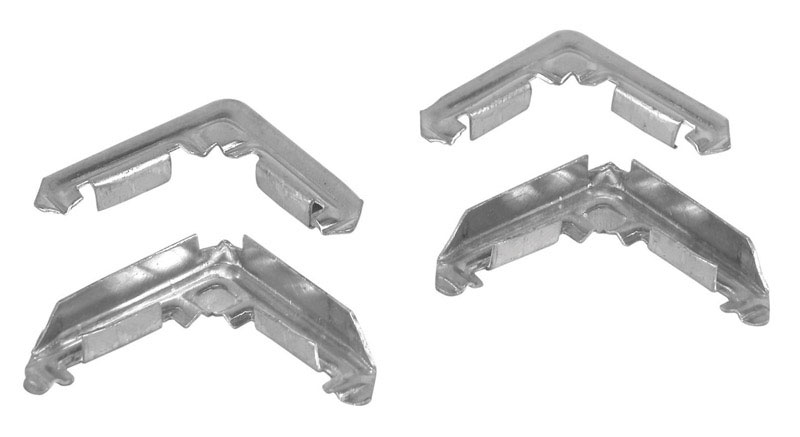 Prime-Line Mill Aluminum 3/8 in. W X 3/4 in. L Screen Frame Corner 1 pk