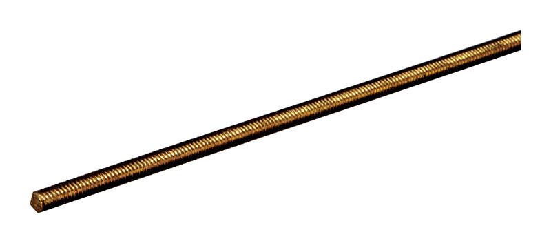 SteelWorks 1/4 in. D X 12 in. L Threaded Brass Rod 1 pk
