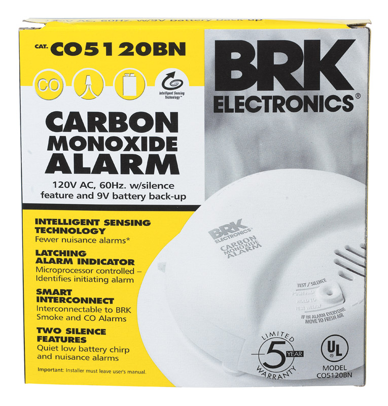 BRK Hard-Wired w/Battery Back-up Electrochemical Carbon Monoxide Detector