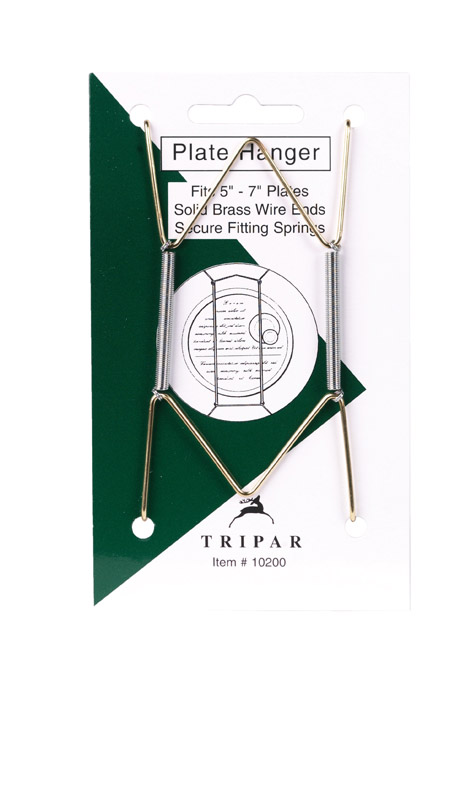 Tripar 5 to 7 in. Brass Bent Curves Plate Hanger