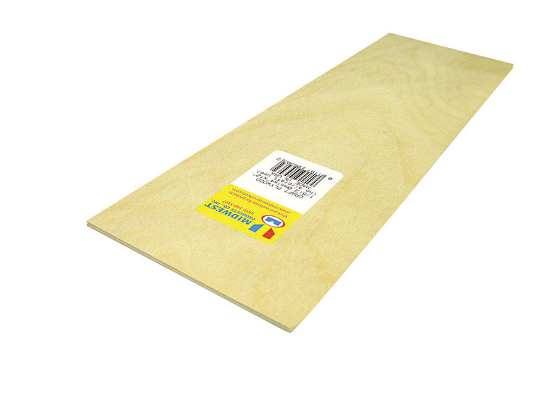 Midwest Products 4 in. W X 12 in. L X 1/8 in. Plywood